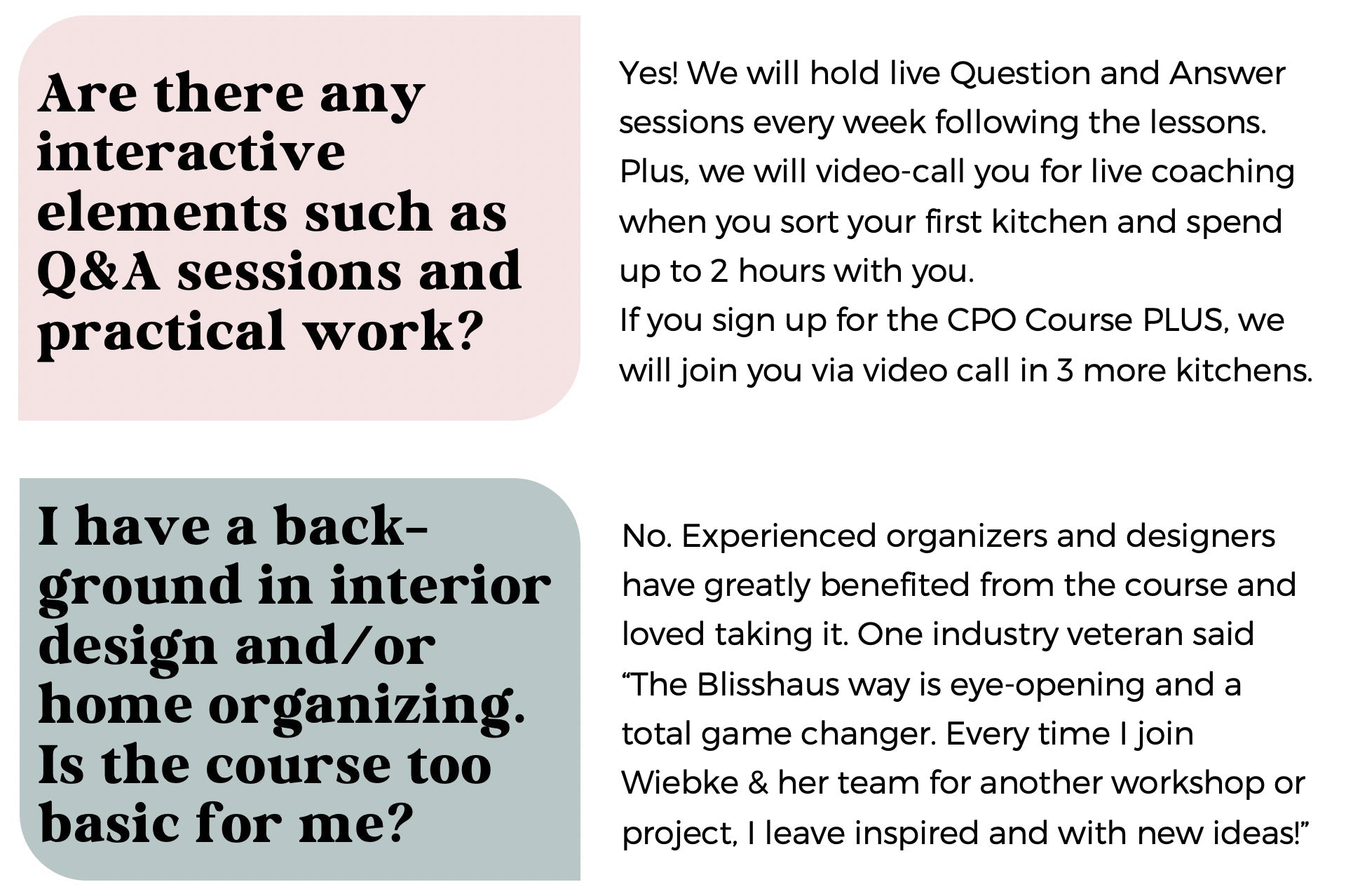 BLISSHAUS COURSE - FALL REGISTRATION BONUS